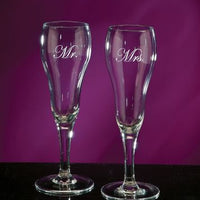 Monogrammed Tulip Flutes