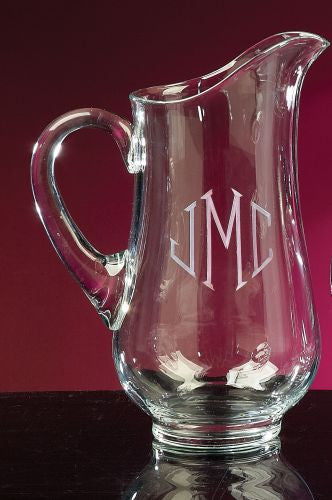 Monogrammed Perch Pitcher