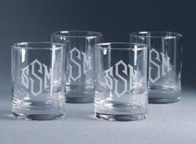 Crystal Glasses, Set/6, Monte Carlo Monogrammed