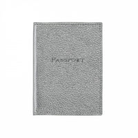 Monogrammed Metallic Leather Passport Holder
