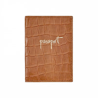 Monogrammed Leather Passport Holder
