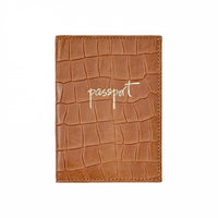 Monogrammed Leather Passport Holder
