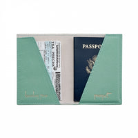 Monogrammed Leather Passport Holder
