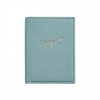 Monogrammed Leather Passport Holder
