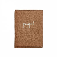 Monogrammed Leather Passport Holder
