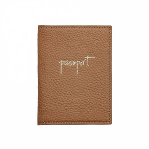 Monogrammed Leather Passport Holder