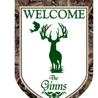 Monogrammed Hunter Camo House Flag