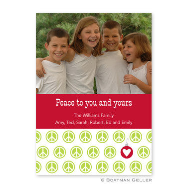 Peace Repeat Holiday Photocard