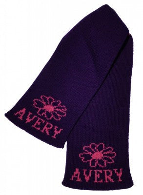 Personalized Scarf with Name & Flower
