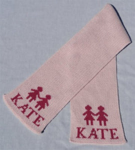 Personalized Scarf with Name & Paperdolls