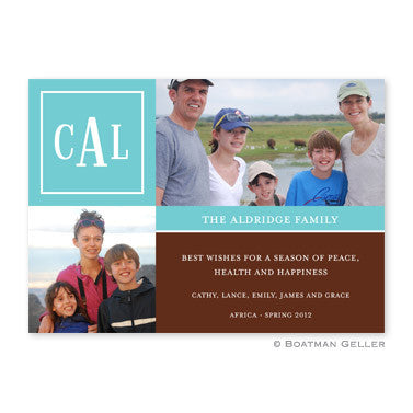 Peyton Teal & Chocolate Photocard