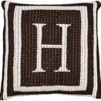 Pillow with Initial & Double Border