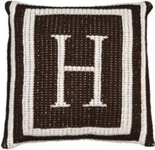 Pillow with Initial & Double Border