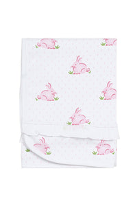 Pink Bunny Baby Blanket