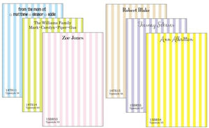 Personalized Pin Stripe Notepad Collection