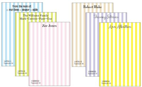 Personalized Pin Stripe Notepad Collection