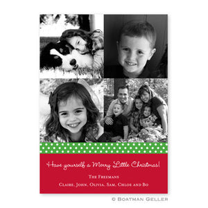 Polka Dot Ribbon Pine & Cherry Photocard