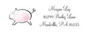 Little Piggie Address Label