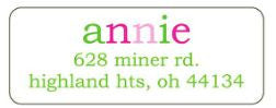 Annie Address Label