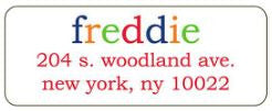  Freddie Address Label