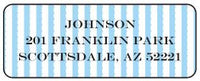 Blue Scallop Stripe Address Label