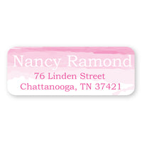 Pink Watercolor Address Label
