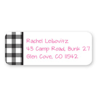 Gray Plaid Address Label
