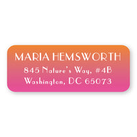 Orange/Pink Address Label
