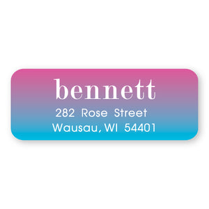 Pink/Turquoise Address Label