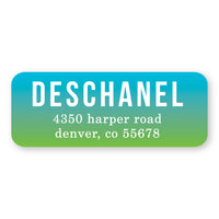 Turquoise/Kelly Address Label
