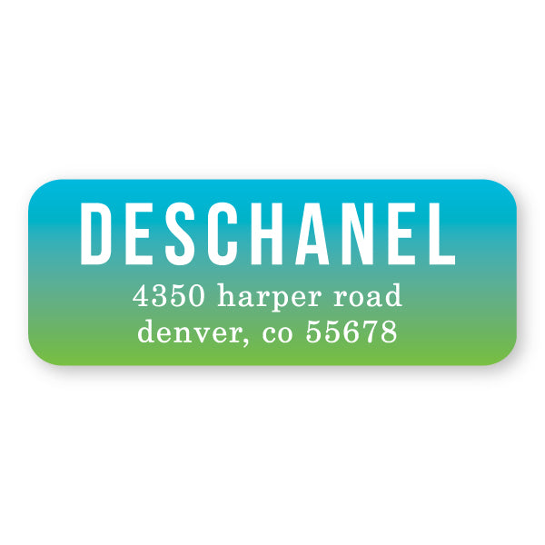 Turquoise/Kelly Address Label