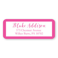 Pink Simple Border Address Label
