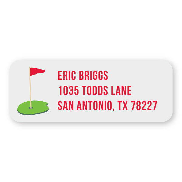 Golf Icon Address Label