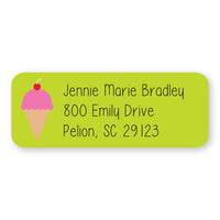 Ice Cream Icon Address Label
