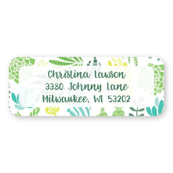 Succulents Address Label