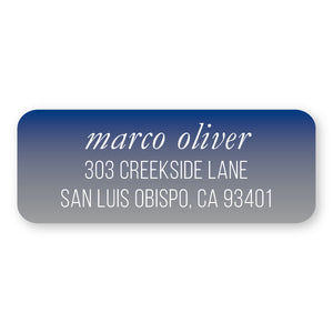 Navy/Gray Address Label