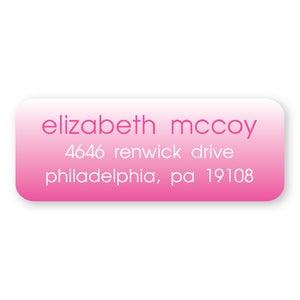 White/Pink Address Label