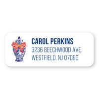 Ginger Jar with Bow Address Label
