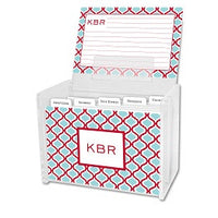 Kate Red & Teal Recipe Box