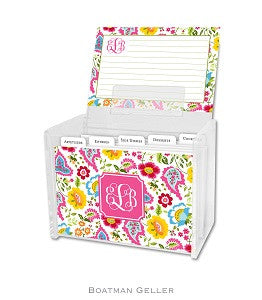 Bright Floral Recipe Box