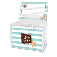 Stripe Starfish Recipe Box