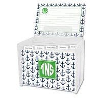 Anchors Navy Recipe Box