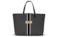 Monogrammed St Anne Diaper Bag - Black Geometric
