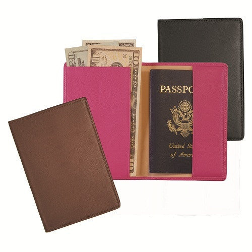 Monogrammed Leather RFID Blocking Passport Jacket