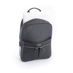 Royce Powered Up Power Bank Charging Leather Laptop Backpack
