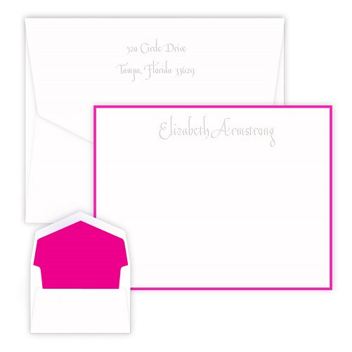 Santa Fe Embossed Flat Correspondence Card