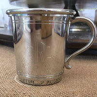 Engraved Pewter Carolina Baby Cup