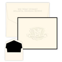 Shield  Embossed Folded Notes
