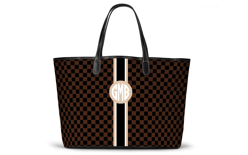 Monogrammed St Anne Diaper Bag - The Chequers Collection
