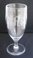 Monogrammed Acrylic Stemmed Pilsner Glass Set of 4
